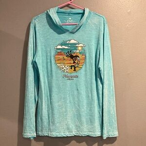 Phoenix, Arizona, turquoise cotton hoodie